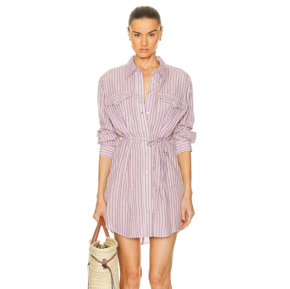 Marant Etoile Liliane Poplin Shirt Dress